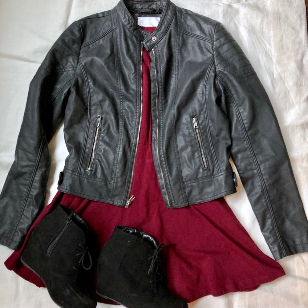 Xhilaration Faux Leather Moto Jacket S
